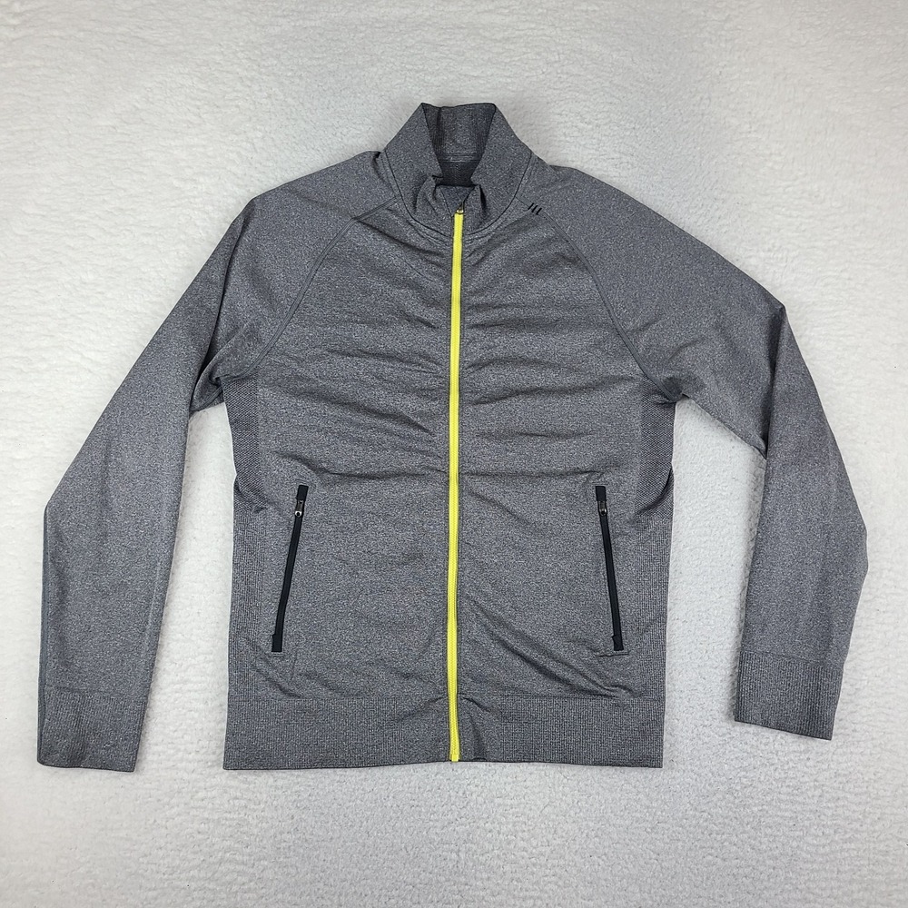 Lululemon Sweater Mens Medium Gray Full Zip Sweatshirt Zipper Pocket